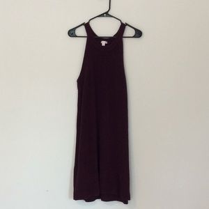 Knit purple tank top dress